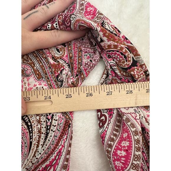 Talbots Pink Floral Paisley Top 2X Colorful Classy Mature - Picture 6 of 7